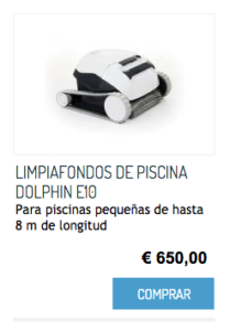 LIMPIAFONDOS DE PISCINA DOLPHIN E10