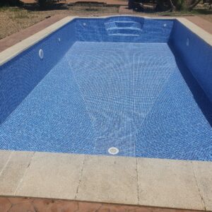 Piscina de liner convertida a lámina armada
