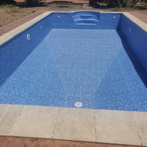Piscina de liner convertida a lámina armada